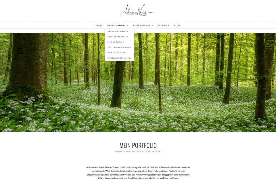 Adrian Nigg Photography – Webseite online
